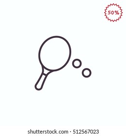  Tennis icon flat.