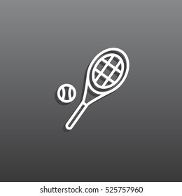  Tennis icon flat.