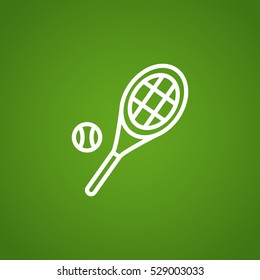  Tennis icon flat.