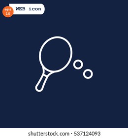  Tennis icon flat.