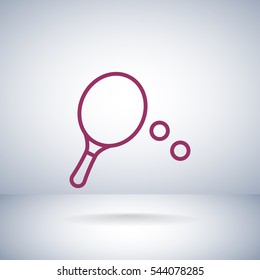 Tennis icon flat.