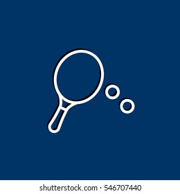  Tennis icon flat.