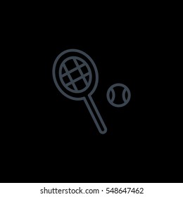 Tennis icon flat.