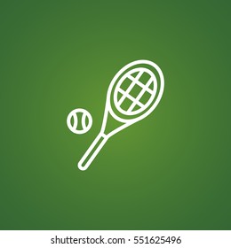  Tennis icon flat.