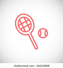 Tennis icon flat.