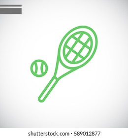  Tennis icon flat.