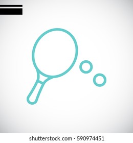  Tennis icon flat.