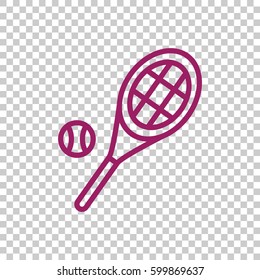  Tennis icon flat.