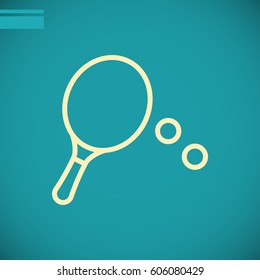  Tennis icon flat.