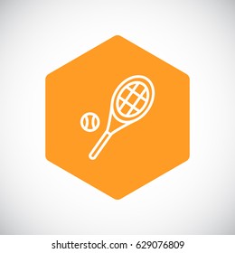  Tennis icon flat.