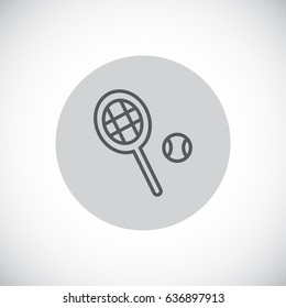 Tennis icon flat.