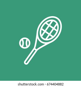  Tennis icon flat.
