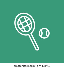 Tennis icon flat.
