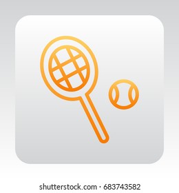 Tennis icon flat.