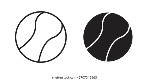 Icono de tenis. Colección de estilo plano y de trazo. símbolo simple