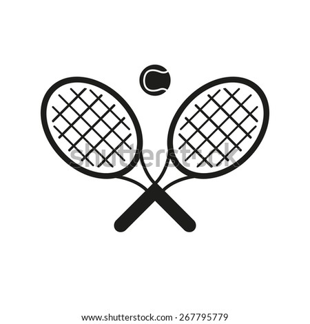 The tennis icon. Game symbol. Flat Vector illustratio