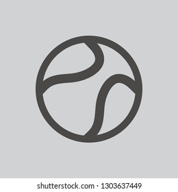 Tennis icon isolated sign symbol and flat style for app, web and digital design. Vector illustration.