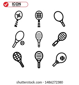 Tennis icon isolated sign symbol vector illustration - Collection of high quality black style vector icons
