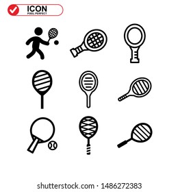 Tennis icon isolated sign symbol vector illustration - Collection of high quality black style vector icons
