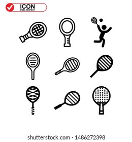 Tennis icon isolated sign symbol vector illustration - Collection of high quality black style vector icons
