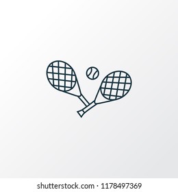 Tennis icon line symbol. Premium quality isolated rocket element in trendy style.