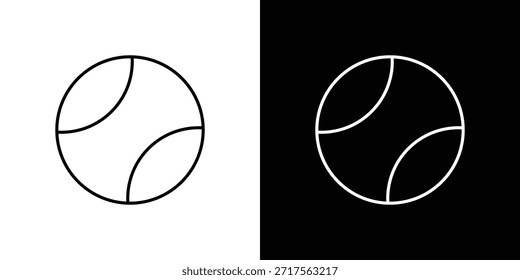 Tennis icon linear vector icon. Editable stroke lines.