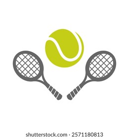 Tennis icon logo design illustration