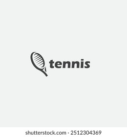 Tennis icon logo flat vector design