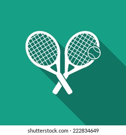 tennis icon with long shadow