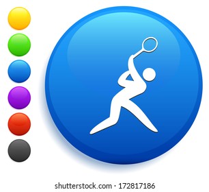 Tennis Icon on Round Button Collection