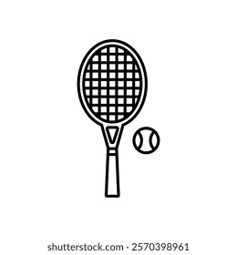 Tennis icon Outline thin set