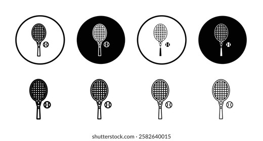Tennis icon Outline thin set pack series