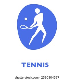 tennis icon, perfect for sports branding, event promotions, merchandise, and educational materials in athletic contexts.