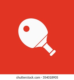 The tennis icon. Ping pong symbol. Flat Vector illustration