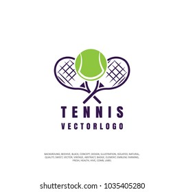 tennis icon. racket, vector sport game logo. Tennis ball