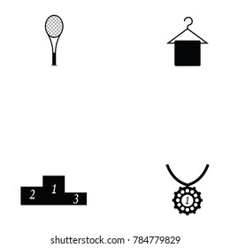 tennis icon set