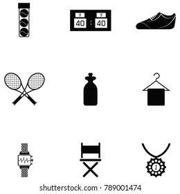 tennis icon set