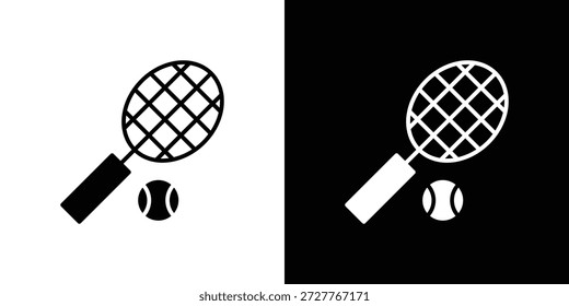 Conjunto de iconos de tenis. colección de iconos planos. conjunto de siluetas de línea plana.