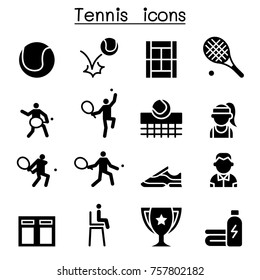 Tennis icon set illustration graphic design