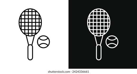 Tennis Icon Set. Vector Illustration