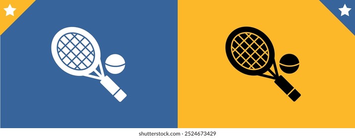 Tennis Icon Set. Vector Illustration