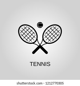 Tennis icon. Tennis symbol. Flat design. Stock - Vector illustration