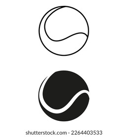 Tennis icon vector. Tennis ball illustration sign. Sport symbol or logo.