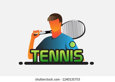 tennis icon vector illustration