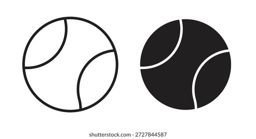 Tennis-Symbol. Vektorgrafik, flach und Strich