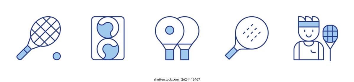 tennis. Tennis Icon vector illustration. Line Duotone style. Editable stroke.