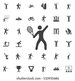 Tennis icon Vector Illustration on the white background. Sport icons universal set for web and mobile