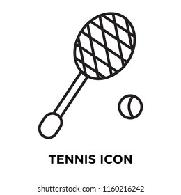 Tennis icon vector isolated on white background, Tennis transparent sign , linear symbol and stroke design elements in outline style
