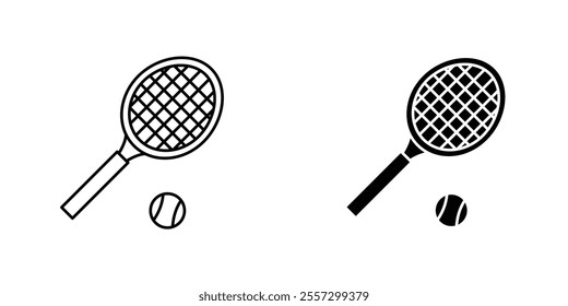 Tennis Icon vector. liner and flat style icons set.