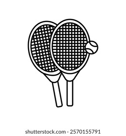 Tennis icon Vector logo set flat